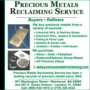 Precious Metals Reclaiming Service Co. - Gold Buyers in Florida and Gold in Massachusetts, Westwood, MA